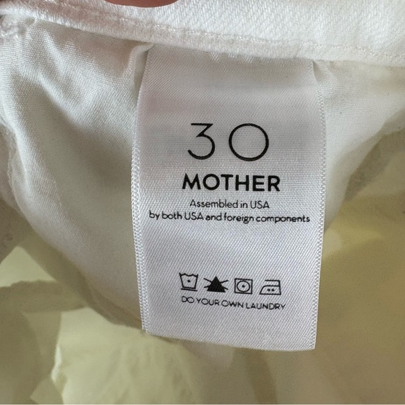 MOTHER The Hustler Ankle Fray Jeans White Size 30 - Picture 8 of 13